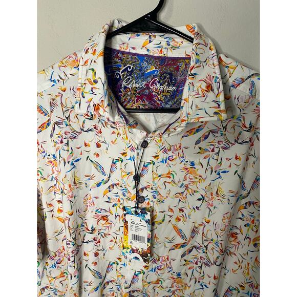 New Robert Graham Classic Fit Wilmot Polo Size Large - Picture 2 of 4